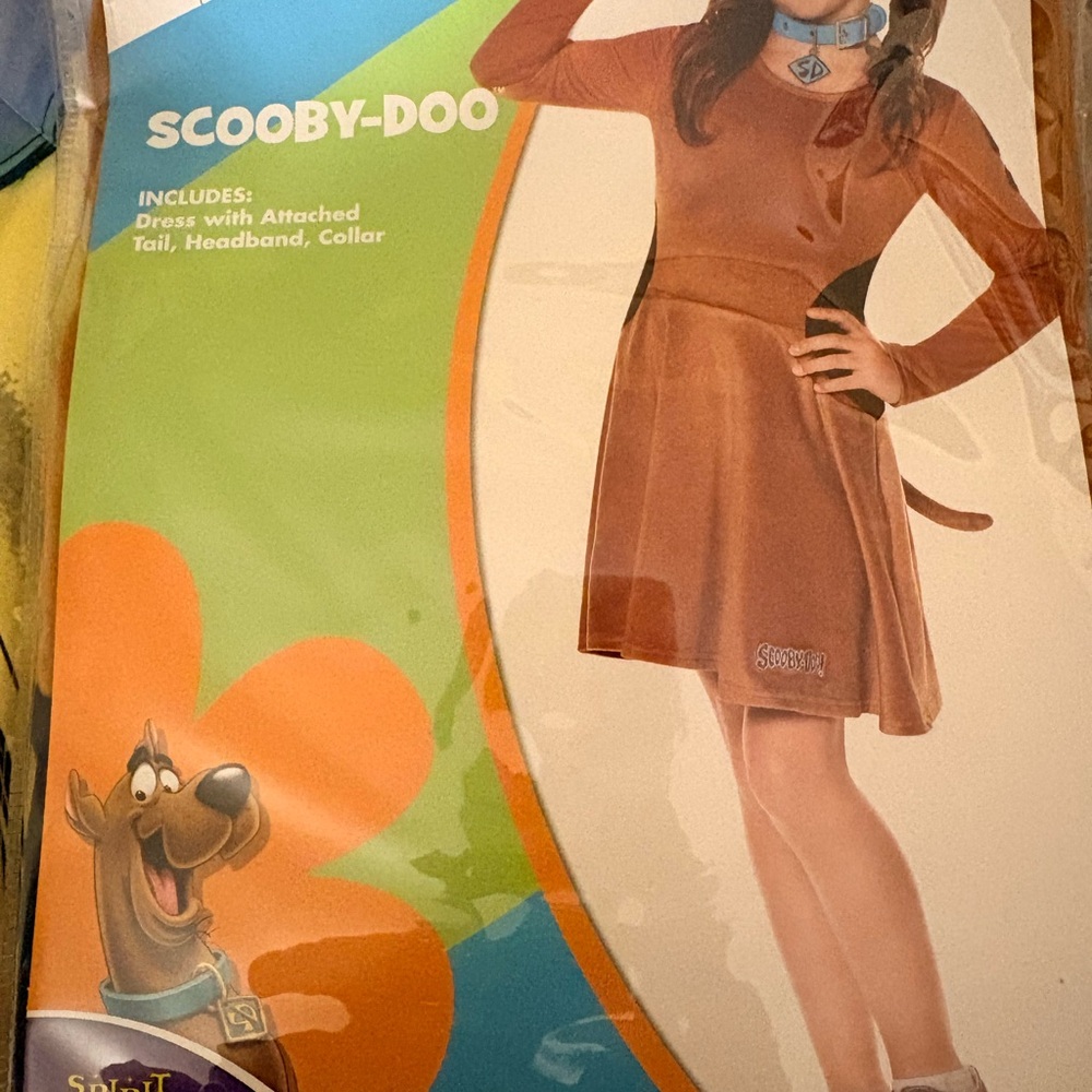 Scooby-Doo Costume Dress with Tail and Collar